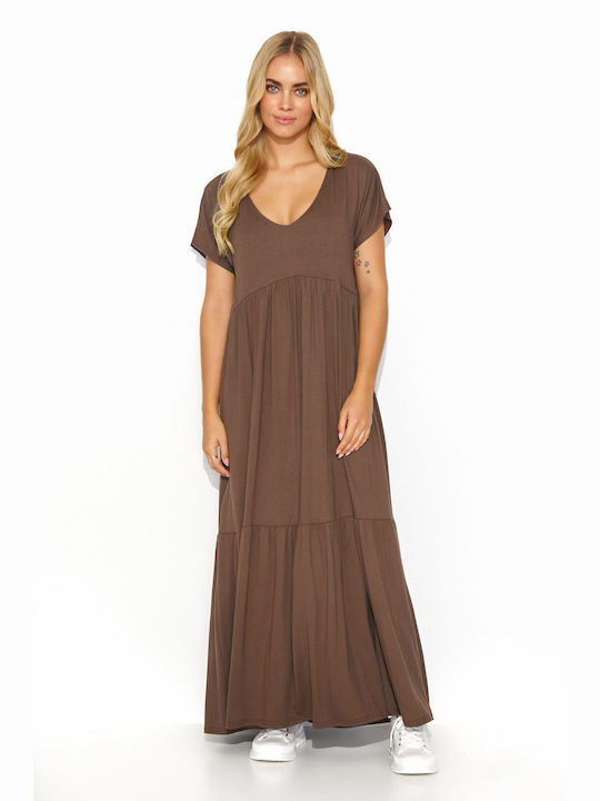 Makadamia Maxi Dress Brown