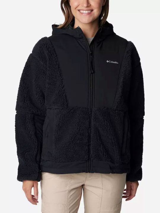 Columbia Women's Short Lifestyle Jacket for Winter with Hood Black