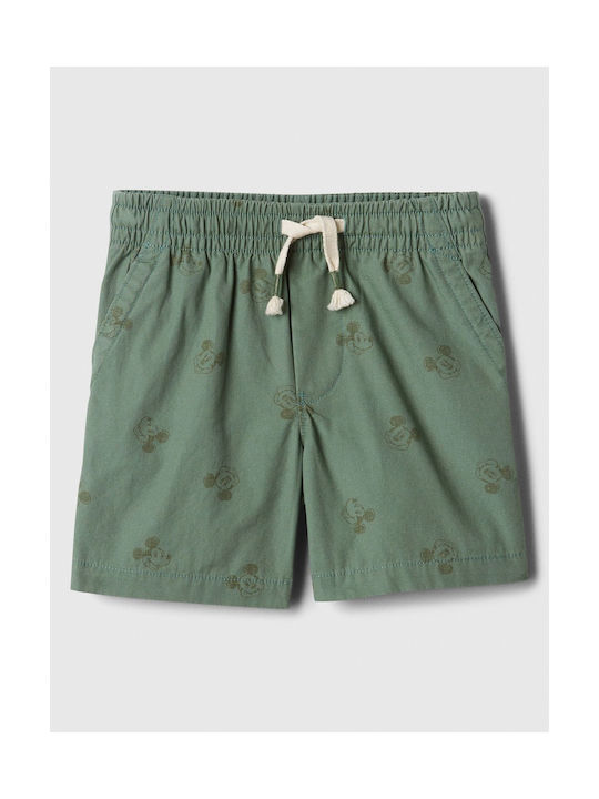 GAP Kids Shorts/Bermuda Fabric Mickey Mouse laurel wreath green