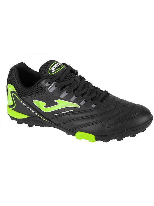 Joma TF MAXS2401 Χαμηλά Ποδοσφαιρικά Παπούτσια με Σχάρα Μαύρα
