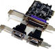 Longshine Κάρτα PCIe σε θύρα DB25 Parallel / RS232 DB9 Serial