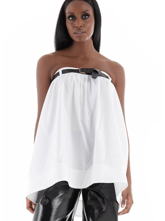 Souvenir Women's Summer Blouse Strapless White