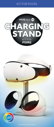 Maxx Tech Ps5 Psvr2 Controller-Ladestation 2 Controller mit LED-Beleuchtung Weiß