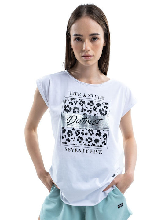 District75 Women's T-shirt Polka Dot White