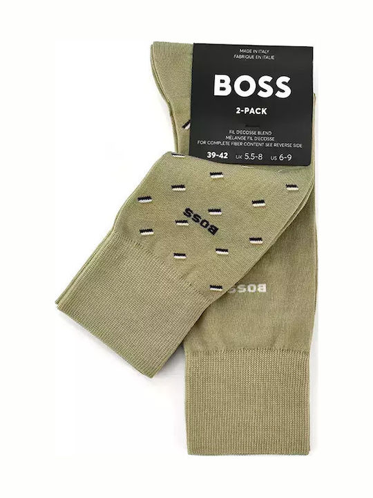 Boss Ανδρικές Κάλτσες Μπεζ 2Pack