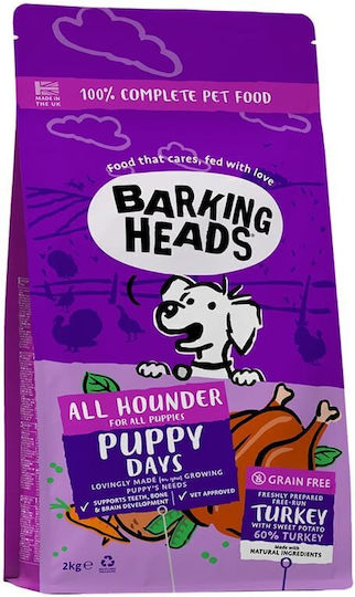 Barking Heads 6kg Ξηρά Τροφή χωρίς Σιτηρά για Κουτάβια με Γαλοπούλα