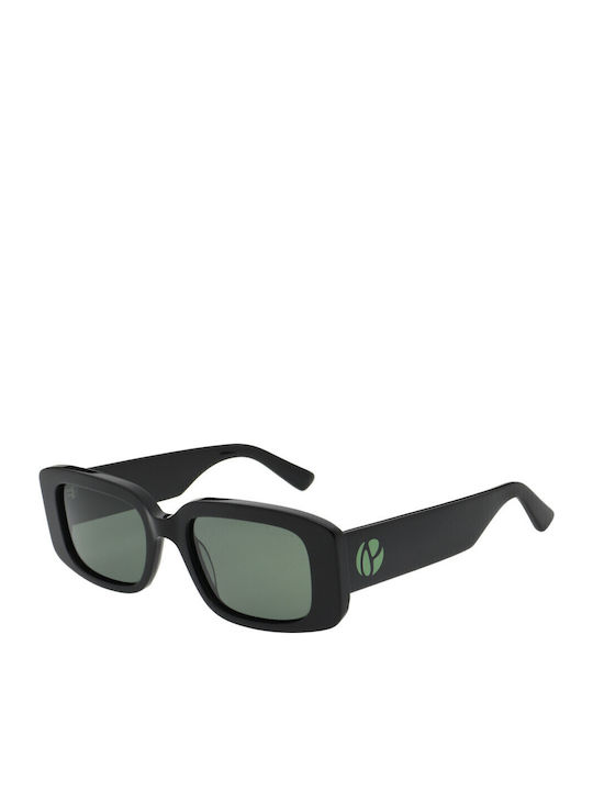 Pepe Jeans Santa Cruz Unisex Sunglasses with Black Plastic Frame and Green Lens PJ7424-001