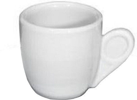 Tasse Kaffee aus Porzellan Weiß 68ml