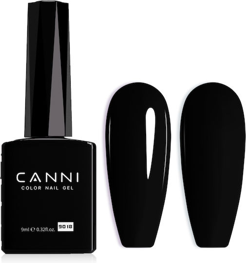 Canni Ημιμόνιμο Βερνίκι Νυχιών Black 9018 9ml