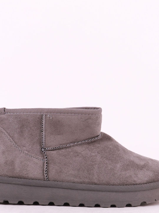 Alta Moda Women's Ankle Boots with Fur Gray