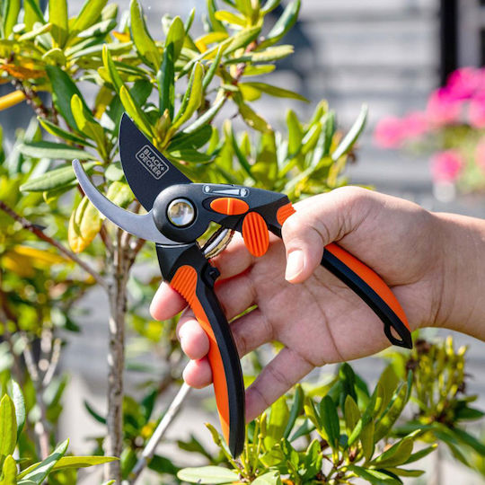 Black & Decker Ψαλίδι Κλαδέματος Μήκους 21.5cm με Μέγιστη Διάμετρο Κοπής 13mm