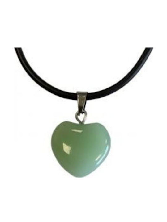 Kostibas 1114-616p2, Pendant, Stone, With Heart Motif, Green