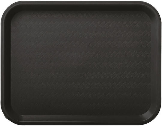 Dianomiki Plastic Dreptunghiular Tavă de Servire cu Mânere în Culoare Negru 27.5x18.5cm BO229 1buc