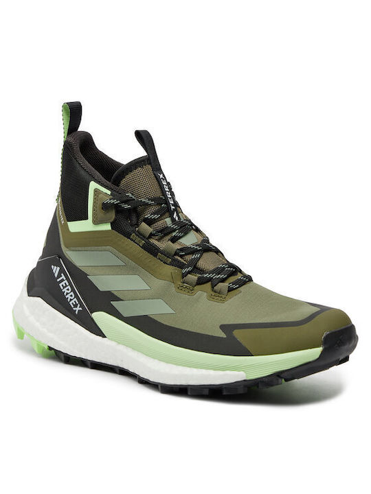 Adidas Terrex Free Hiker GORE-TEX 2.0 Ανδρικά Ορειβατικά Παπούτσια Αδιάβροχα με Μεμβράνη Gore-Tex Πράσινα