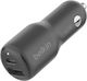 Belkin Car Charger Black Fast Charging with Ports: 1xUSB 1xType-C