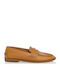 Leder Damen Mokassins in Tabac Braun Farbe