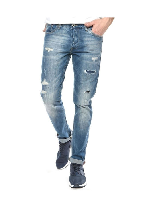 Herren Jeanshose Schlank Anwendung Blau