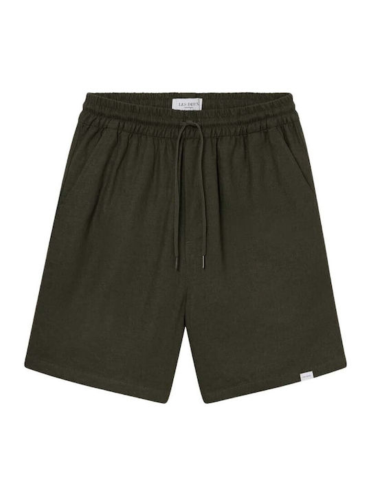 Les Deux Otto Linen Șort pentru Bărbați Forrest Green Les Deux Otto Linen Șort pentru Bărbați Forrest Green