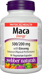 Webber Naturals Maca Energy With Ginseng [90 Κάψουλες]