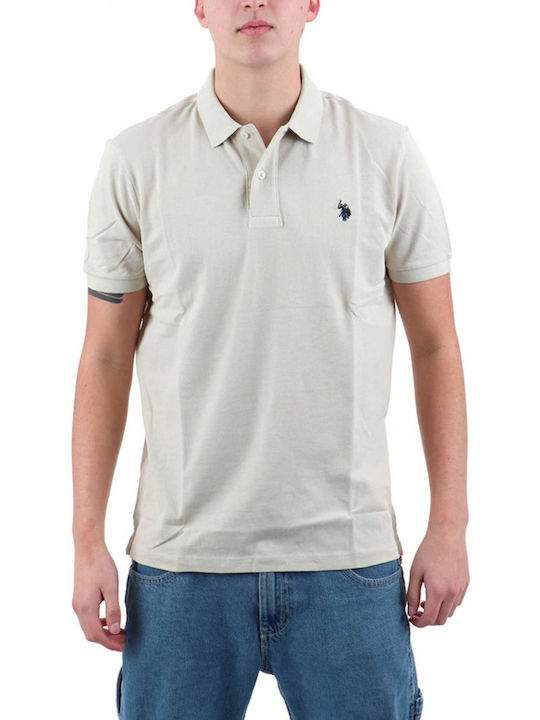 U.S. Polo Assn. Ανδρικό T-shirt Κοντομάνικο Polo Εκρού