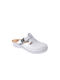 Leon Medikal Leather Anatomic Clogs White