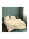 Lino Home Duvet Cover Set Cotton Single with Pillowcase 160x240 Pont Beige