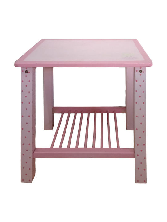 Kindertisch aus Holz Rosa