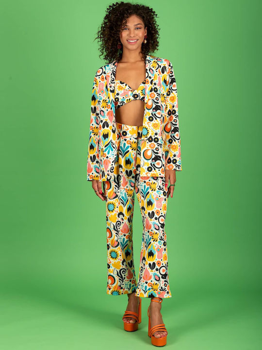 Chaton Women's Blazer Yellow
