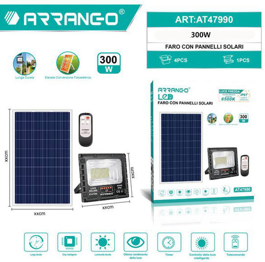Arrango Lumini De Inundație Cu LED-uri Solar Etanș 300W Cu Telecomandă IP67