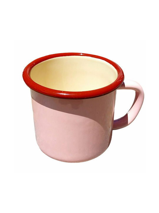 Tasse Emaille Rosa 350ml 1Stück