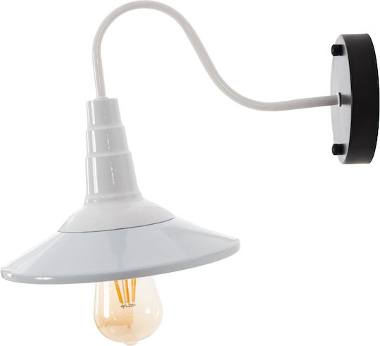 Artekko Lamp Wall with Socket E27 White 24x24x14cm