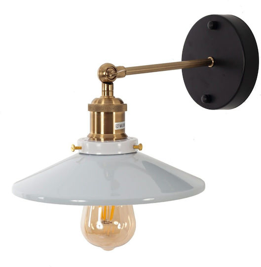 Artekko Lamp Wall with Socket E27 White 24x24x14cm