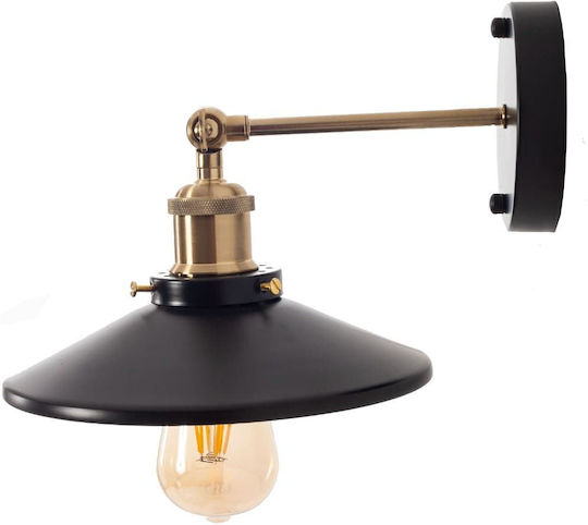 Artekko Lamp Wall with Socket E27 Black 29x29x46cm