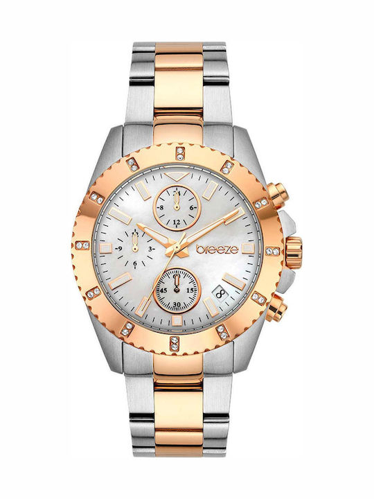 Breeze Women's Watch Chronograph with Silver Me...