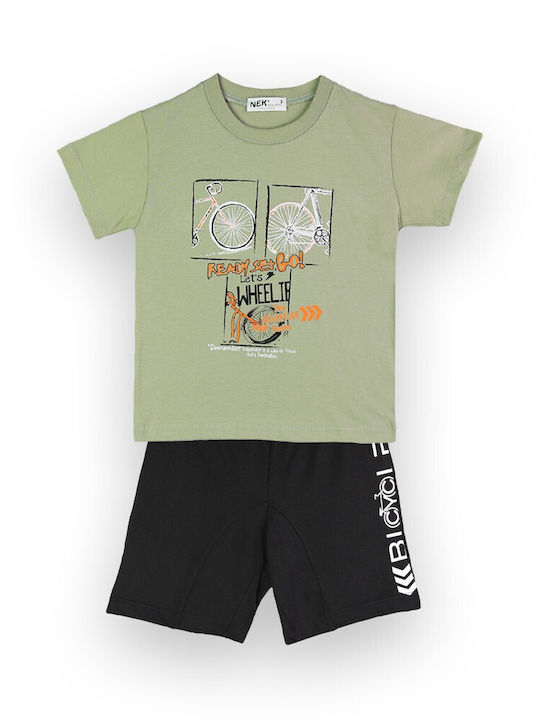 Nek Kids Wear Set Summer 2pcs Khaki