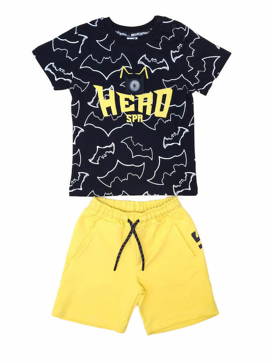 Sprint Kids Set with Shorts Summer 2pcs Black