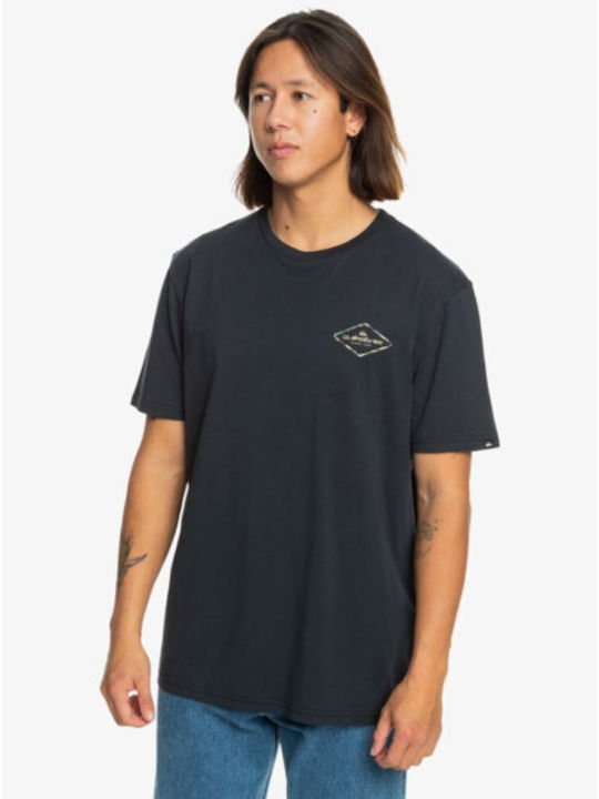 Quiksilver Bluza pentru bărbați cu mâneci scurte Negru