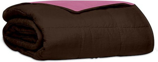 Sunshine Κουβερλί Υπέρδιπλο Βαμβακερό Brown/pink 220x240cm