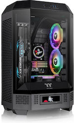 Thermaltake The Tower 300 Micro Tower Computer Case with Window Panel and RGB Lighting Black