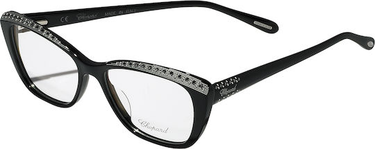 Chopard Women's Acetate Prescription Eyeglass Frame Black VCH229S 0700