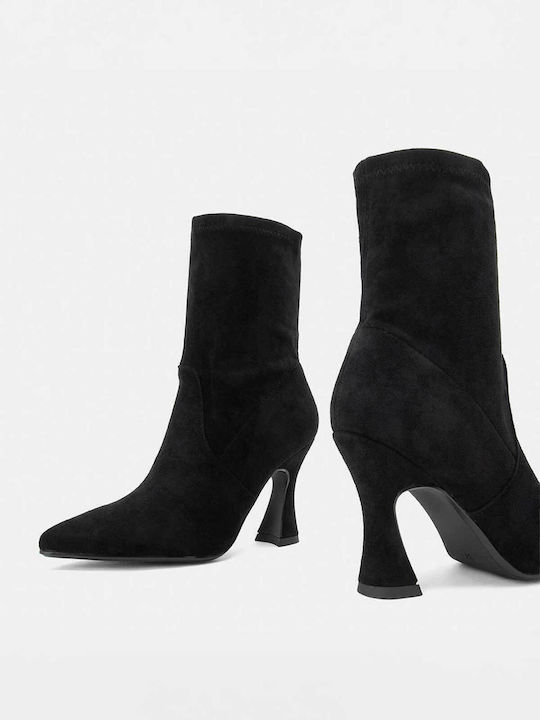 Bozikis Wildleder Stiefeletten Damen Schwarz