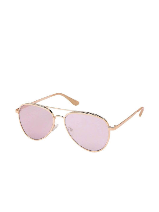 Guess Sonnenbrillen mit Rose Gold Rahmen und Rosa Linse GF0350/28U