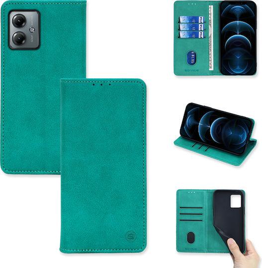 Sonique Wallet Synthetic Leather / Plastic / Silicone Turquoise (Moto G14 4G / Moto G54 5G)
