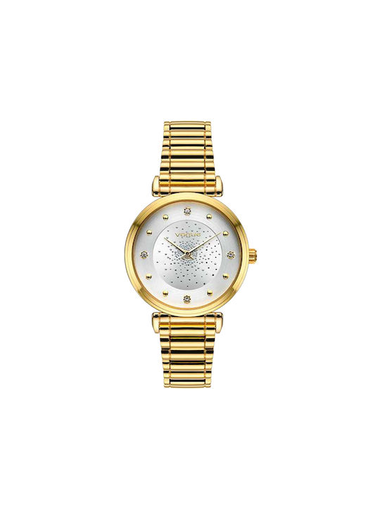 Vogue Uhr mit Gold / Gold Metallarmband