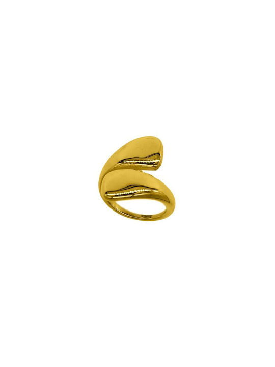 Ring Twist Made of Gold-plated Steel Mi37518