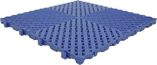 Set Plastic Floor PVC Drainage 400mmx400mmx20mm with 1 Tiles Blue