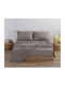 Nef-Nef Homeware Bettlaken für Einzelbett 170x270cm. Basic Mocha