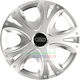 Versaco Auto Radkappen Set Dynamic mit Marke Auto 4Stück 13" Silber/Silber