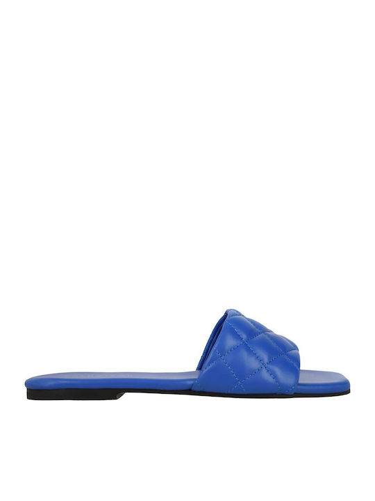 Kalogirou Leather Women's Flat Sandals in Blue ...
