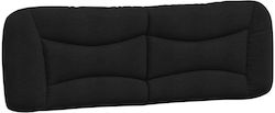 vidaXL LED Headboard Cushion Fabric Black 160x48cm